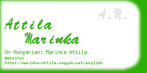 attila marinka business card